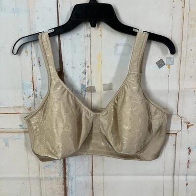 Sujetador Wirarpa Beige Tostado Sin Alambres Floral Mujer Talla 40DDD Cierre Trasero Foto 1 de 4
