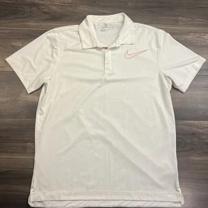 Nike Shirt Mens Large White Short Sleeve Active Sport Dri-fit - Picture 1 of 8