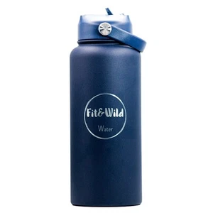 Stainless Steel double wall thermo Water Bottle, Leakproof,gym gear,hike,run. - Picture 1 of 7