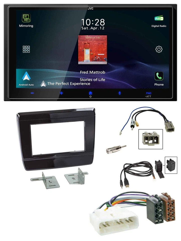 JVC USB Bluetooth 2DIN DAB MP3 Autoradio für Isuzu D-Max 2020 2021 Klavierlack - Bild 1 von 4