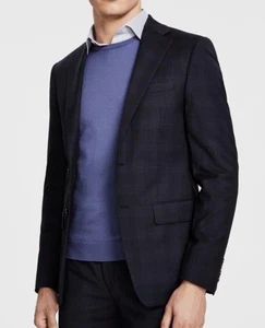 Calvin Klein Hombres Mezcla de Lana Traje Ajustado Chaqueta Blazer 38 S NUEVO $450 MLBI17HX0400 - Imagen 1 de 3
