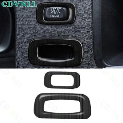 Tampa de botão de inicialização de um clique aços pretos para Volvo XC60 S60 V60 2010-2017 - Imagem 1 de 4