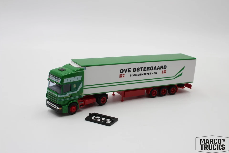 AWM Scania 144 Refrigerated Semi-Trailer "Ove Östergaard Blommenslyst DK" 1:87 / - Image 1 of 1