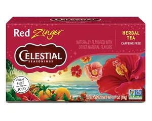Celestial Seasonings Hibiskustee, Red Zinger Herbal 20 Stück (1er Pack)  - Bild 1 von 6