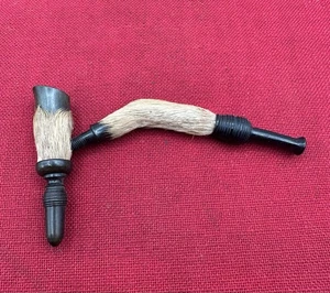Pipa de pelo de cuerno de carnero sin fumar única de colección - Imagen 1 de 5