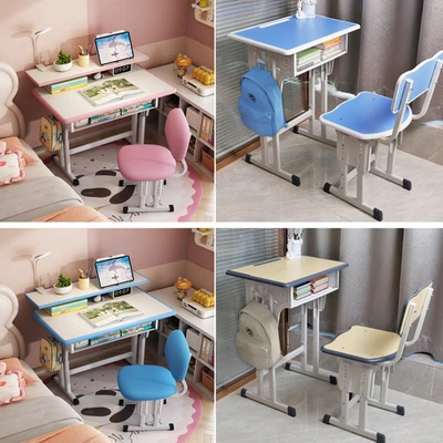 Juego de escritorio y silla de estudio para niños 3-18 años Juego de escritorio y silla para niños con escritorio inclinable Foto 1 de 4