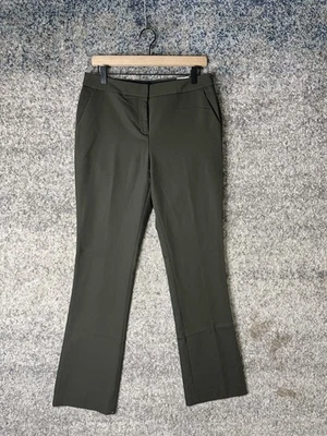 Express 裤子女式 8R 橄榄绿色专栏作家几乎靴中腰连衣裙工作 — 第 1/4 张图片