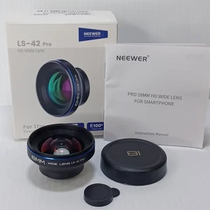 Neewer LS-42 Pro: 18mm HD Wide Objektiv für Smartphone 17mm originalverpackt mit Handbuch - Bild 1 von 5