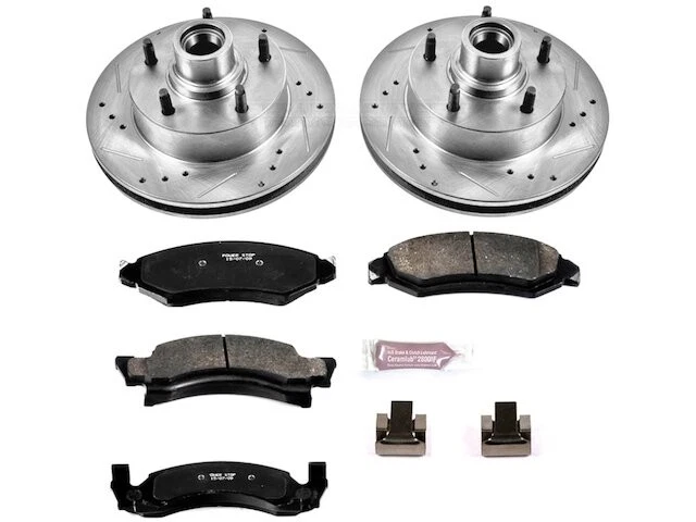 Kit de pastillas de freno delanteras y rotor para Ford E100 Econoline 1976 1975-1983 ZT551PJ Foto 1 de 1