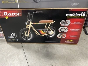 Razor Rambler 16 Electric Retro Minibike with 350W Motor & 36V , Tan (New ) - Picture 1 of 5