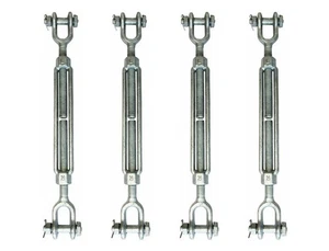 Tensor 1/2 pulgada x 12 pulgadas mandíbula mandíbula acero galvanizado 4-PK (Q3) - Imagen 1 de 3