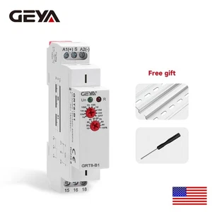 GEYA On Delay Off Delay Timer Relay Time Delay Relay AC230V 16A Din Rail  - Picture 1 of 16