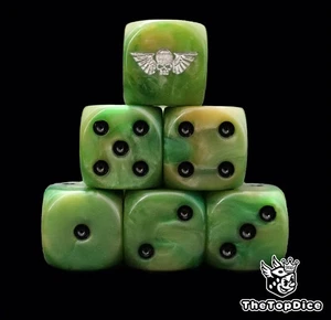 Green guard regiment for grimdark sci fi tabletop wargames D6 siege war dice - Picture 1 of 4