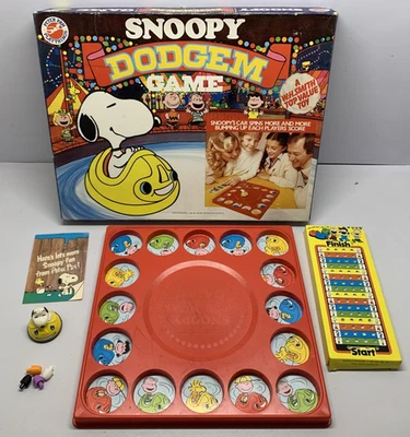 Snoopy Dodgem Board Game Peter Pan Playthings Charlie Brown 70s No Instructions - Image 1 of 4
