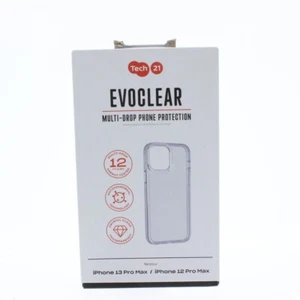 Tech21 Evo Clear Case for iPhone 13 Pro Max / 12 Pro Max Clear - Picture 1 of 3