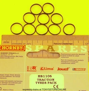 Hornby International Ho repuesto hs1106 1x paquete neumáticos tracción 11mm aprox hl2003/07 - Imagen 1 de 1
