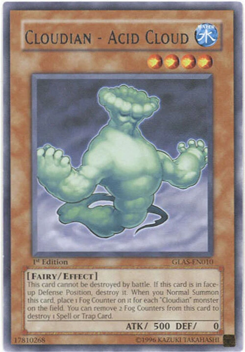 Yu-Gi-Oh Card - GLAS-EN010 - CLOUDIAN - ACID CLOUD (rare) - NM - Image 1 of 1
