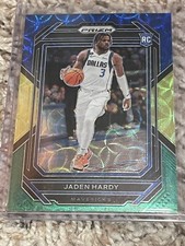 2022-23 Panini Prizm Jaden Hardy Blue Yellow Green Choice Prizm Rookie RC