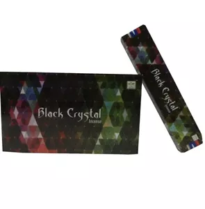 Full Box Of Satya Black Crystal Incense Sticks 12 Packs Each 15g Nag Champa Joss - Picture 1 of 2