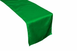 LA Linen Bridal Satin Table Runner, 14 by 108-Inch, Green Kelly - Picture 1 of 1