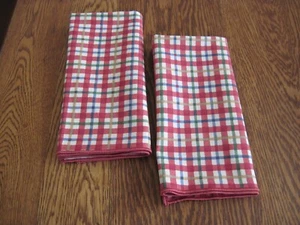 Longaberger Kirschrot Kariert 2er Set Servietten - Bild 1 von 5