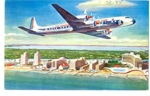 1960s Eastern Airlines Douglas DC-7B Postcard - Picture 1 of 2