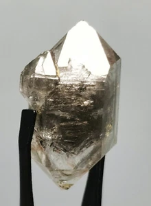 Tibetan BLACK Phantom QUARTZ Crystal Double Terminating Specimen - Picture 1 of 12