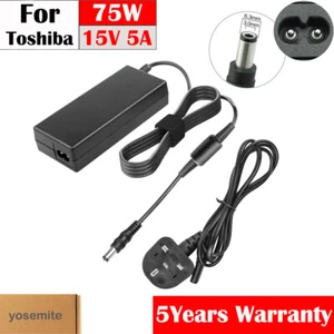 75W 15V 5A AC Adapter Charger For Toshiba Satellite A10 A15 A50 A55 Power Supply - Picture 1 of 11