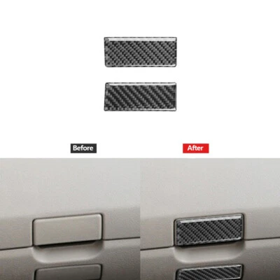Carbon Fiber Storage Box Switch Panel Cover Trim For Toyota Corolla 2007-2012 Foto 1 de 4