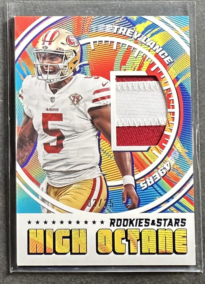 2022 Rookies & Stars High Octane Blue 2 Color Patch /25 RARE #HM-TRL Trey Lance - Image 1 of 3
