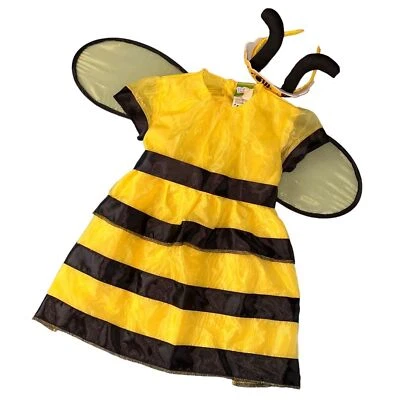 Lindo Vestido Disfraz Abejorro Garden Charms 3T-4T Amarillo Negro Halloween 3 Piezas Foto 1 de 4