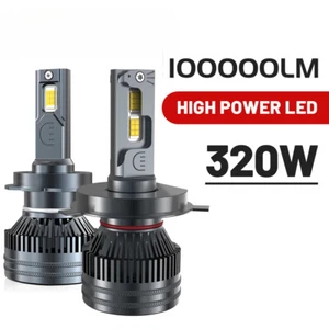 H7 H4 H11 LED Headlight 320W High Power H8 9006 Turbo Lamp 6000K White Car Light - Picture 1 of 15