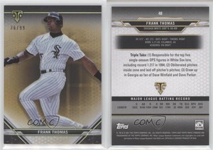 2021 Topps Triple Threads Gold /99 Frank Thomas #48 HOF