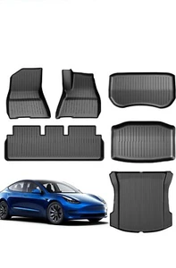 6 PCS Floor Mats for Tesla Model 3 Highland, Full Set 6 Pcs RHD Floor Mats - Picture 1 of 8