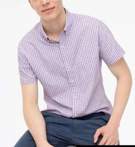 J.Crew Mens $90 Slim Short Sleeve Flex Shirt Size S BN653 - Picture 1 of 6