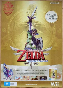 Póster promocional The Legend of Zelda: Skyward Sword RARO Wii 59 cm x 84 cm - Imagen 1 de 1