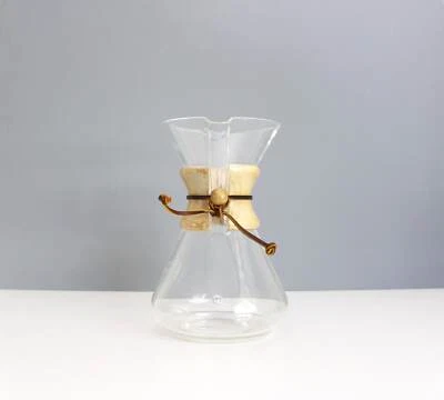 Cafetera de vidrio Chemex vintage 8 tazas Pyrex mediados de siglo Foto 1 de 4