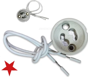 OFFERTA PORTALAMPADA PER LAMPADINE LED CON ATTACCO GU10 IN CERAMICA CON CAVI - Foto 1 di 1