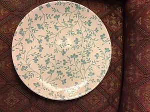 New 1 Retired 2013 Sango FRESH FLOWERS AQUA 11” Dinner Plate Floral Stoneware - Picture 1 of 11