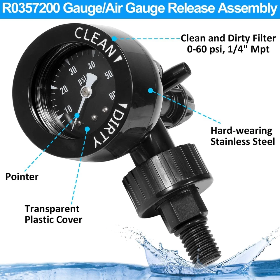 For Zodiac Jandy Filter Pressure Gauge Air Relief Release Valve Parts R0357200 - Image 1 of 1