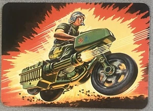 GI Joe 1986 Action Cards # 33 Rapid-Fire Motorcycle (RAM) Hasbro Milton Bradley - Picture 1 of 2
