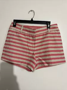 ANN TAYLOR LOFT THE RIVIERA STRIPED LINEN BLEND SHORT 0 Women's NWOT! - Picture 1 of 12