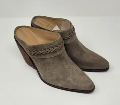 Sam Edelman Alison Western camurça salto mulas cinza tamanho 9.5 - Imagem 1 de 4