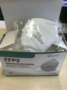 50 Stück FFP2 Masken Atemschutz Mund- Nasenschutz CE Zertifikat CE2163 - Bild 1 von 4