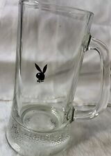 Vintage Playboy Clear Glass Beer Mug Stein