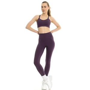 Lookus Arya Casual Comfort Gym Fitness Lounge Leggings Womens Purple - Picture 1 of 4