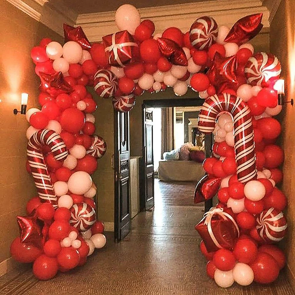 Kit de decoração de festa de Natal, arco de guirlanda de balão de férias, escritório festa de Natal - Imagem 1 de 4
