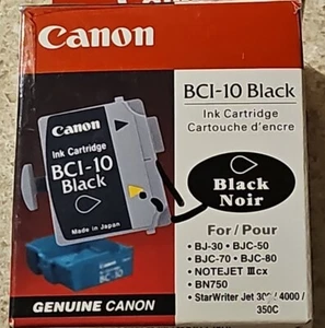 Box of 2: Canon Genuine Sealed BCI-10 Black Cartridges - Picture 1 of 1
