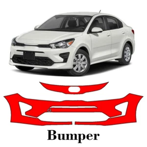 Front bumper PreCut PPF Paint Protection Film For KIA Rio 2021-2024 - Picture 1 of 7