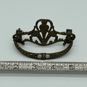Cassettiera antica originale in ottone fuso estraibile con ferramenta tira cauzione - Foto 1 di 5